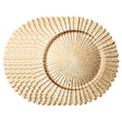 Jogo 6 Sousplats Radiante 33cm Dourado Plástico - Wolff
