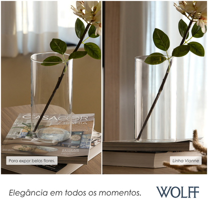 Vaso Vianne 20cm x 10cm Vidro Borossilicato - Wolff