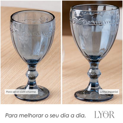 Taça de Água Imperial 320ml Azul Cristal Ecológico - Lyor