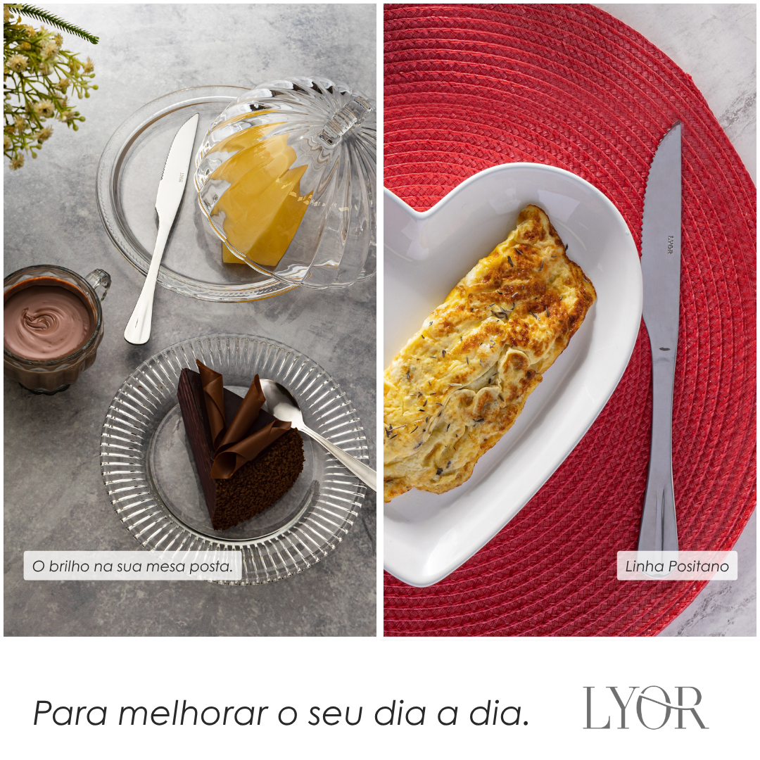 Conjunto 6 Facas de Churrasco de Aço Inox Positano 23cm - Lyor