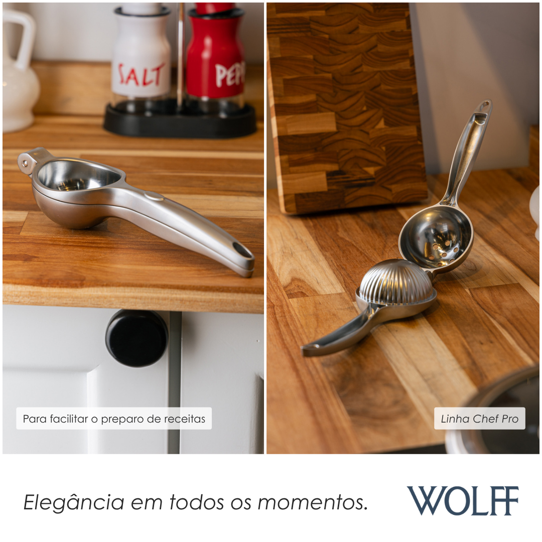 Espremedor Limão Chef Pro 22cm Liga de Zinco - Wolff