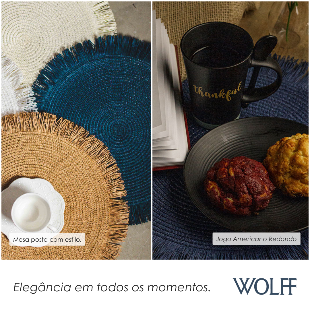 Jogo Americano de Papel Azul Escuro 38cm - Wolff