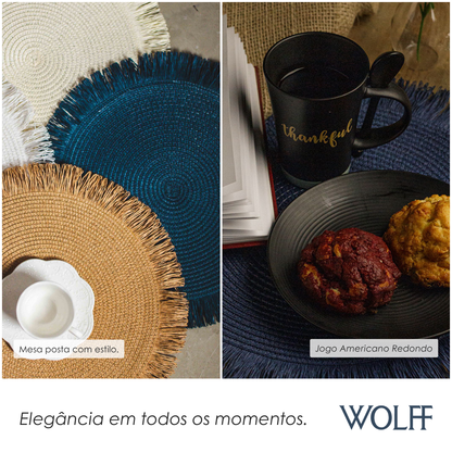 Jogo Americano de Papel Azul Escuro 38cm - Wolff