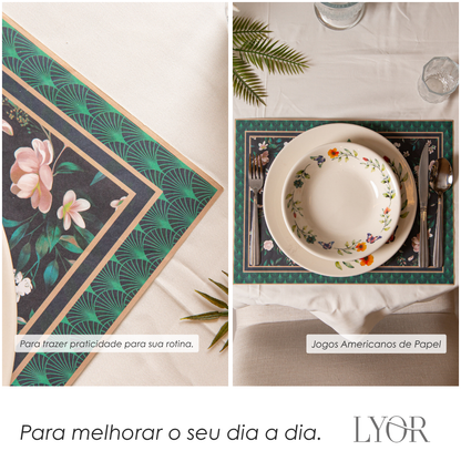 Conjunto 24 Jogos Americanos de Papel Magnolia 40cm x 30cm - Lyor