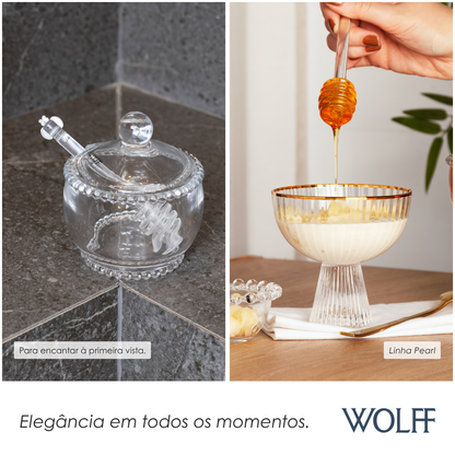 Meleira de Cristal com Pegador Pearl 200ml - Wolff