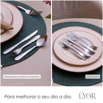 Conjunto 6 Garfos para Sobremesa Gastro Aço Inox - Lyor