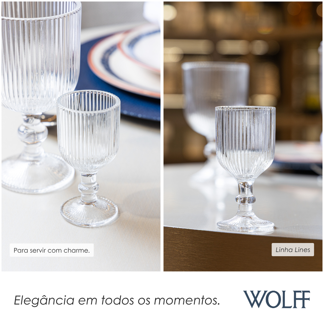 Taça de Licor Lines 75ml Vidro - Wolff