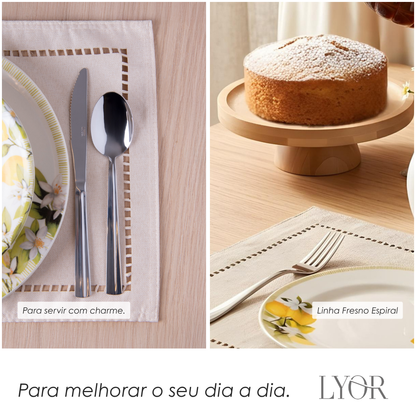 Lugar Americano de Poliéster e Linho Lévis Bege - Lyor