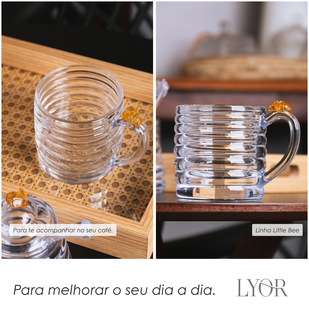 Caneca Little Bee 200ml Cristal Ecológico - Lyor