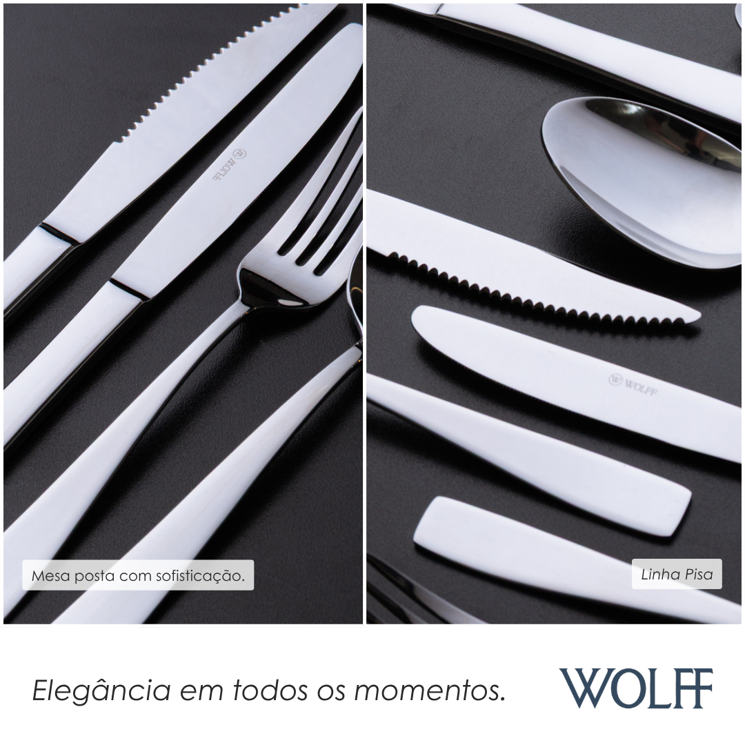 Conjunto 12 Facas para Churrasco de Aço Inox Pisa - Wolff