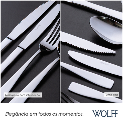 Conjunto 12 Facas para Churrasco de Aço Inox Pisa - Wolff