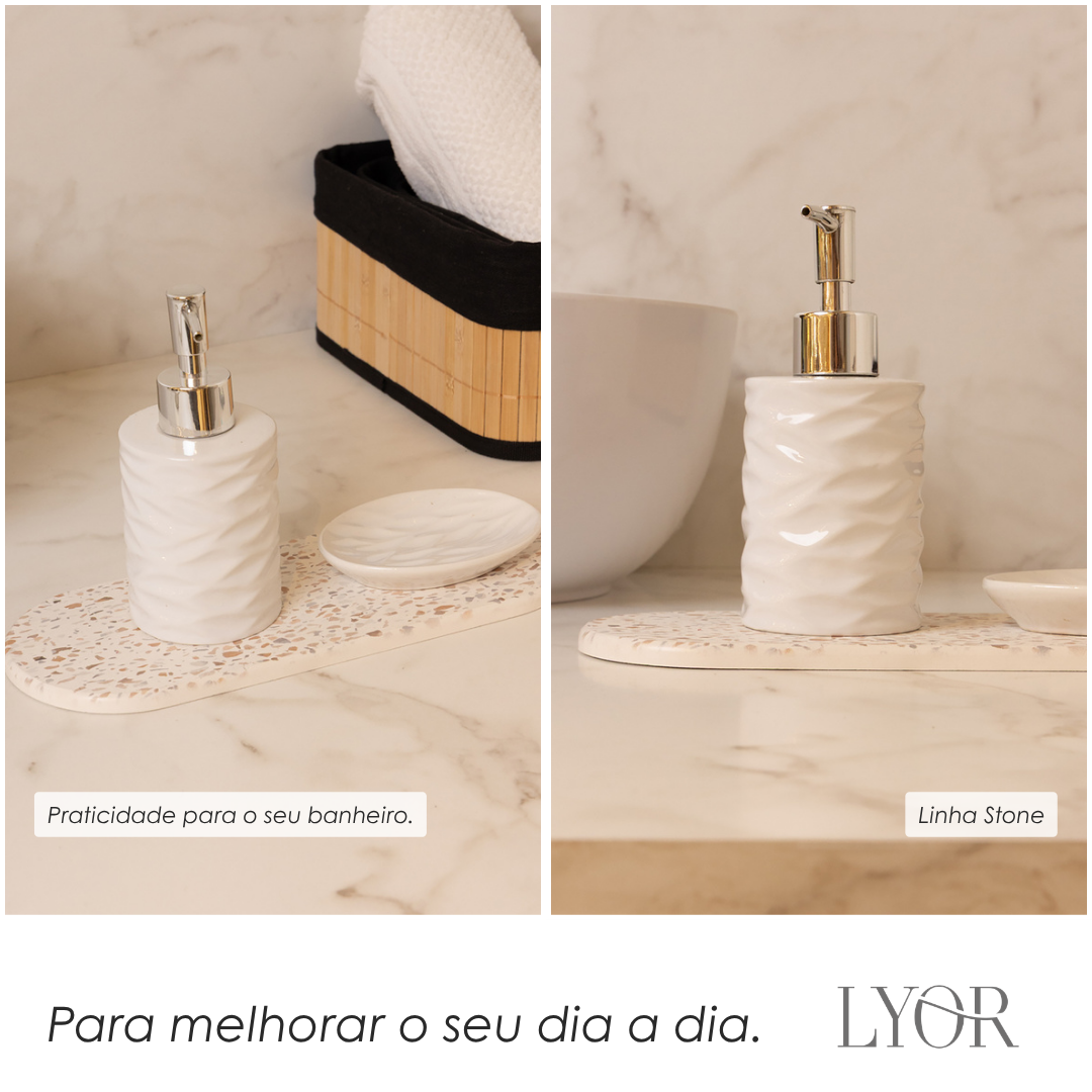 Bandeja Oval Absorvente para Pia Stone 28cm x 11cm Granilite Pedra Diatomita - Lyor