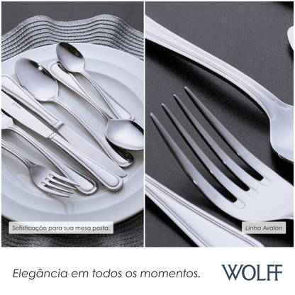 Conjunto 12 Garfos para Mesa de Aço Inox Avalon - Wolff
