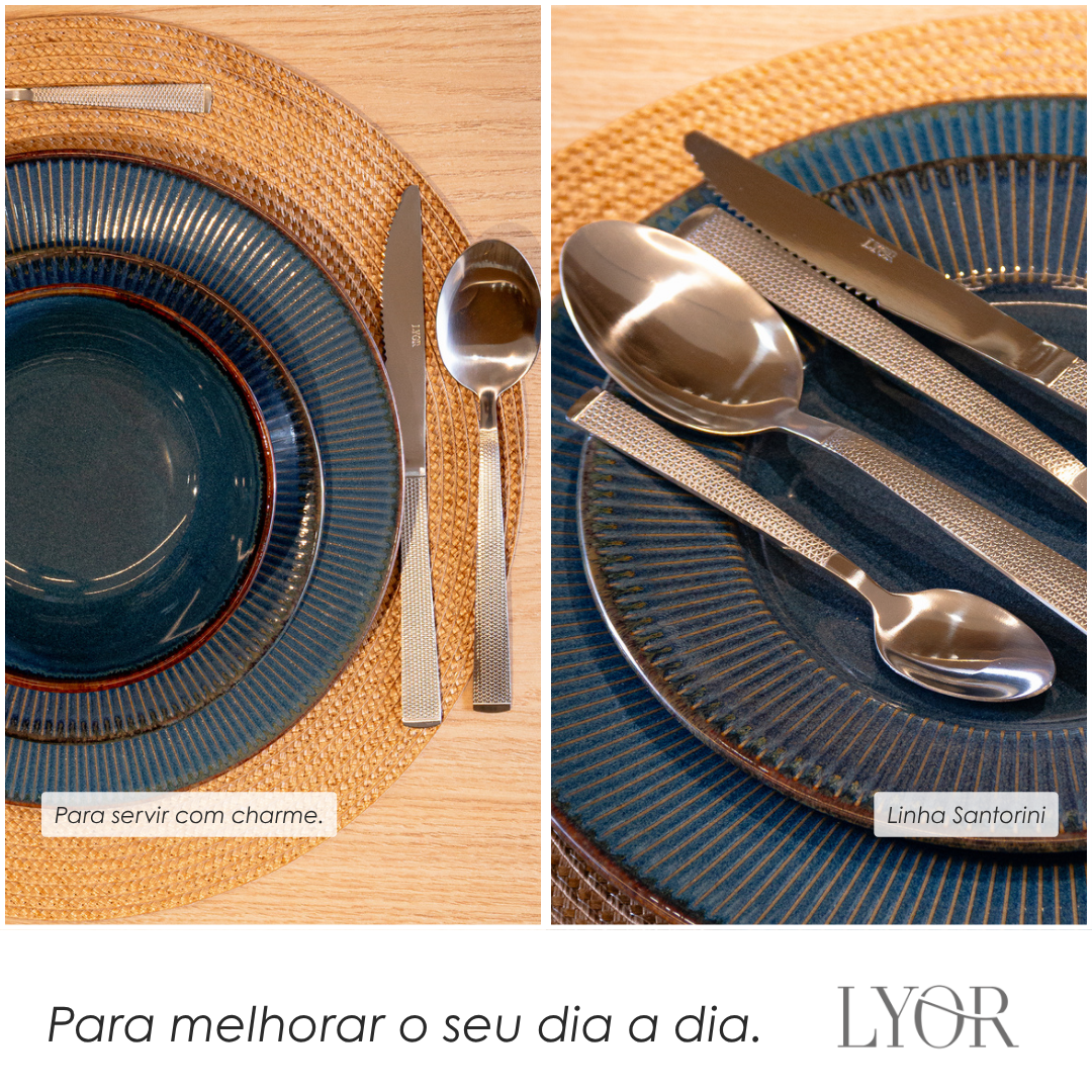Faqueiro 16 Peças de Aço Inox Santorini - Lyor