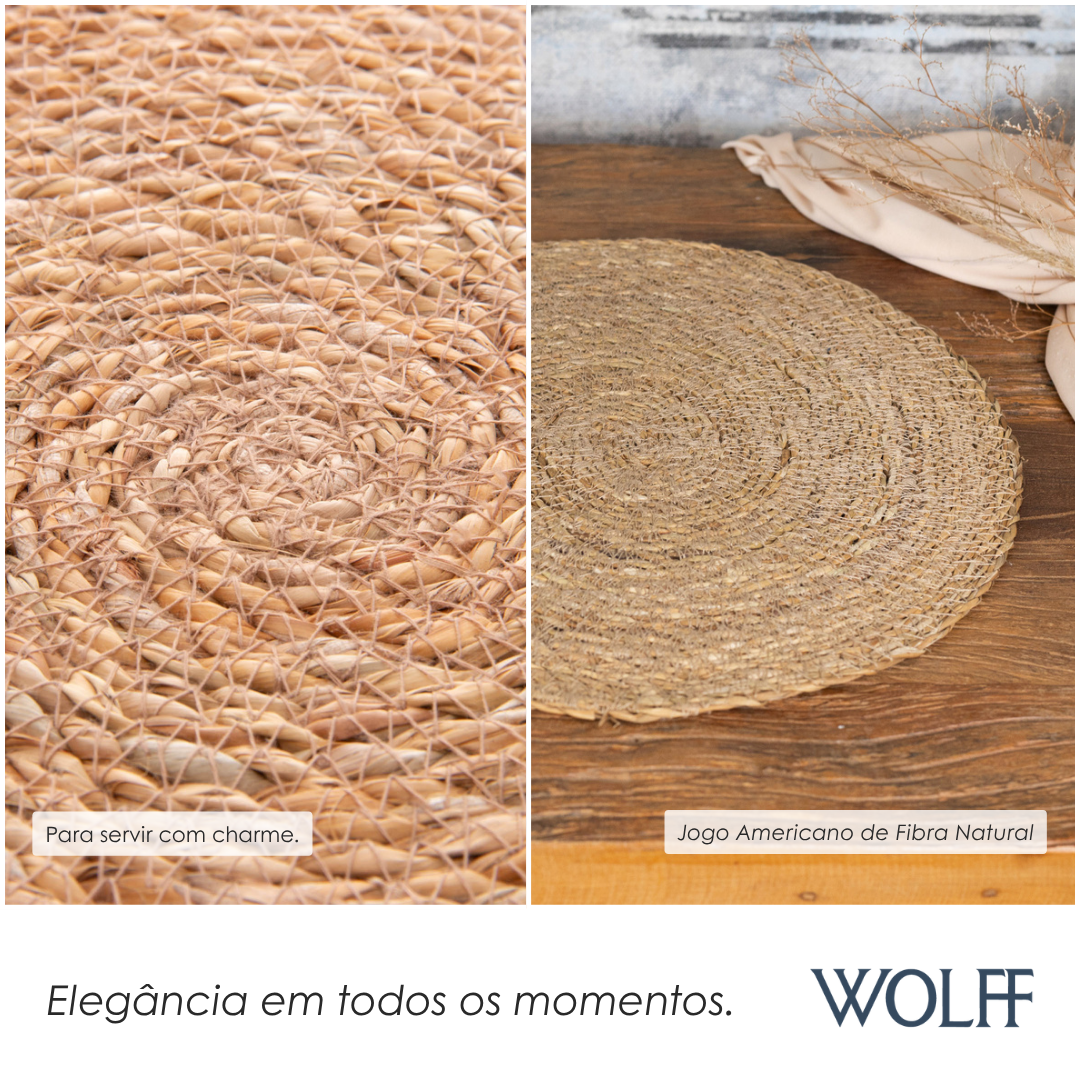 Jogo Americano de Fibra Natural Juta 37cm - Wolff