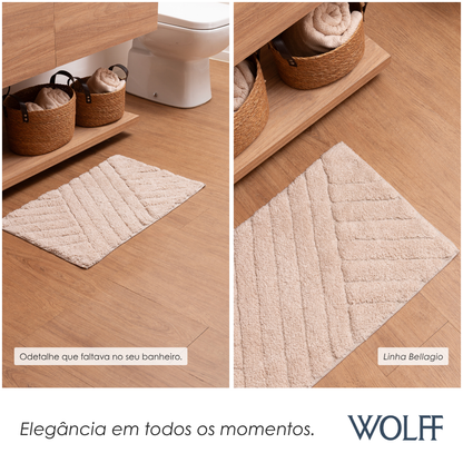 Tapete Bellagio 40cm x 60cm Bege Algodão - Wolff