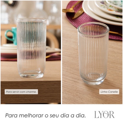 Copo Alto Canelle 233ml Vidro - Lyor