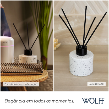 Difusor de Vidro com 6 Palitos Granilite 100ml - Wolff