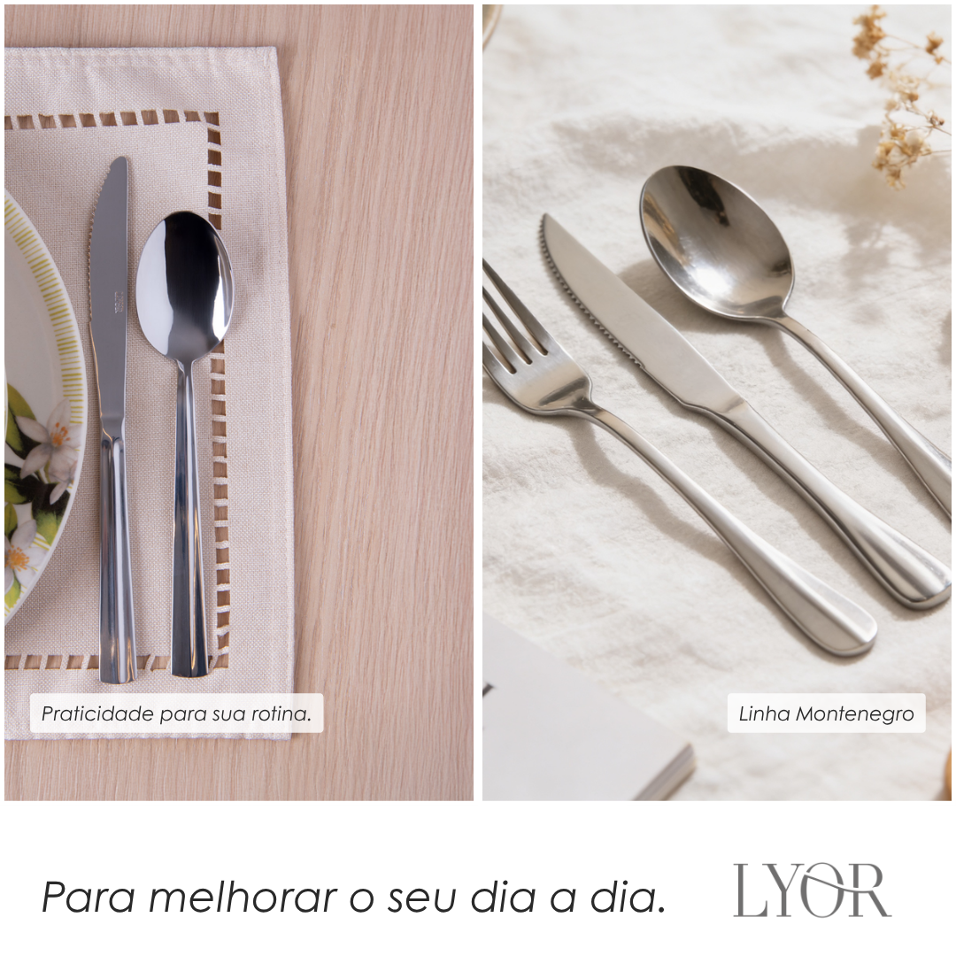 Faqueiro 24 Peças Montenegro Aço Inox - Lyor