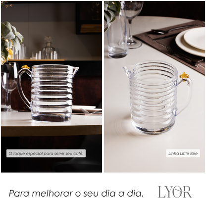 Leiteira Little Bee 595ml Cristal - Lyor
