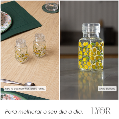 Conjunto 2 Porta Temperos Siciliano 70ml Vidro - Lyor