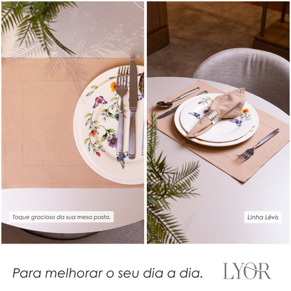 Lugar Americano Lévis 30cm x 45cm Creme Algodão - Lyor