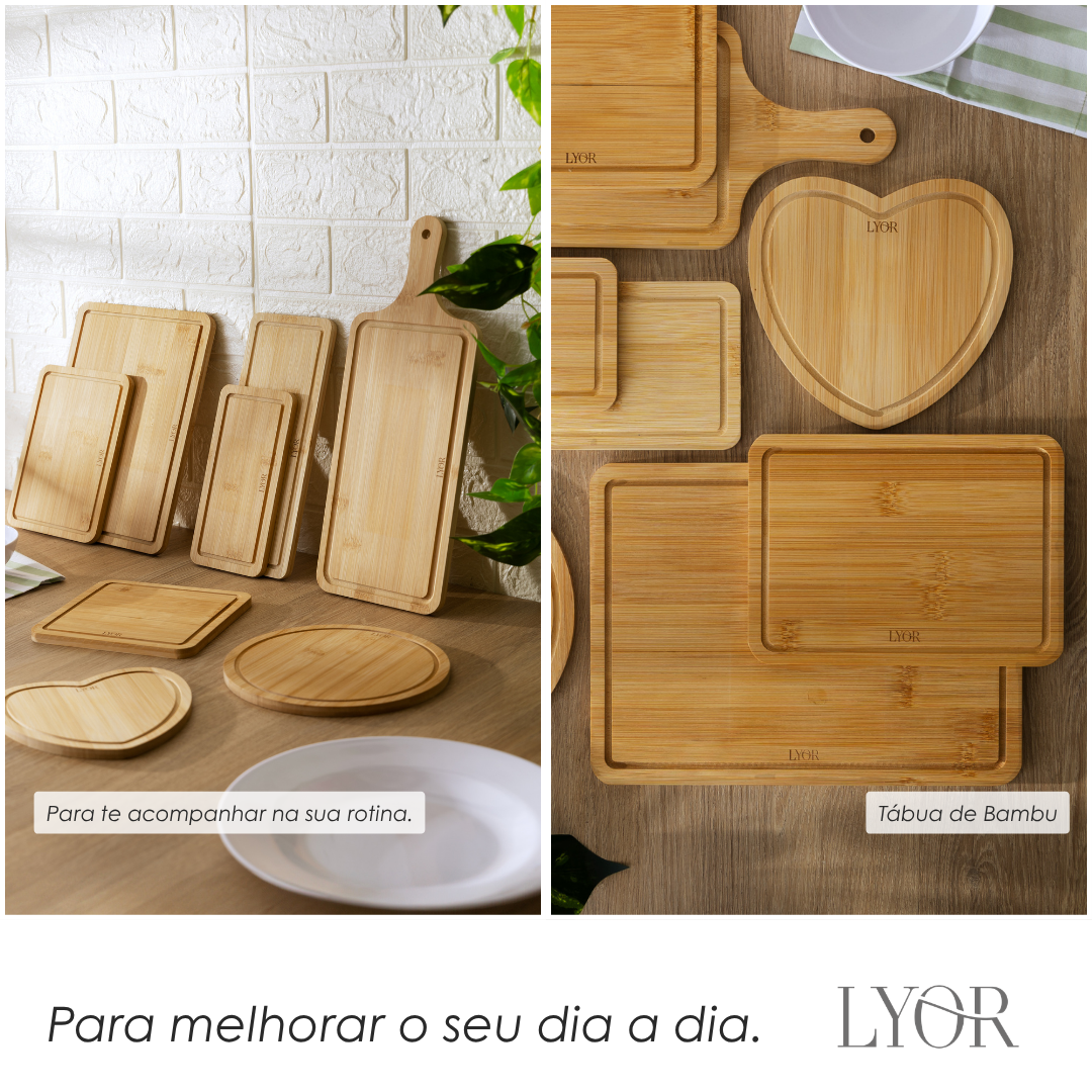 Tábua para Corte de Bambu 15cm x 20cm x 1cm - Lyor