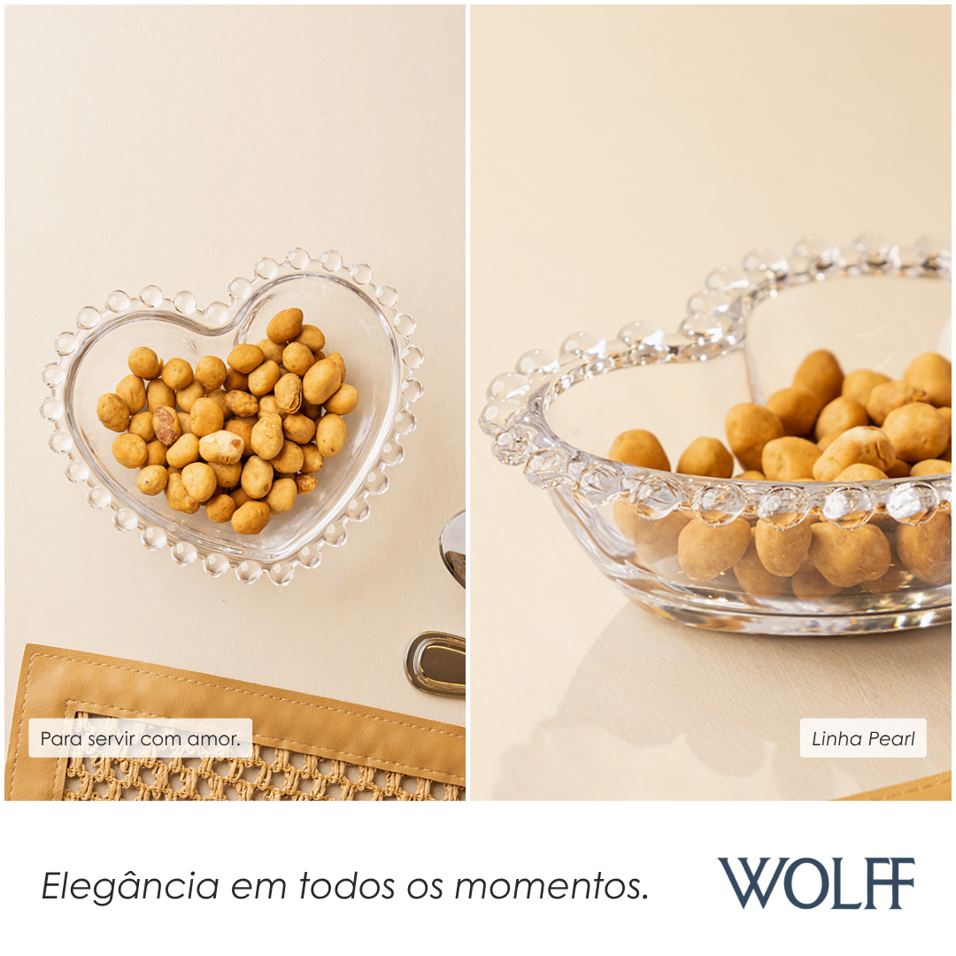 Bowl Coração Pearl Cristal - Wolff