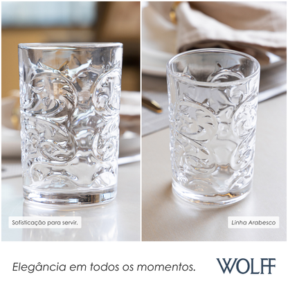 Copo Alto Arabesco 330ml Cristal Ecológico - Wolff