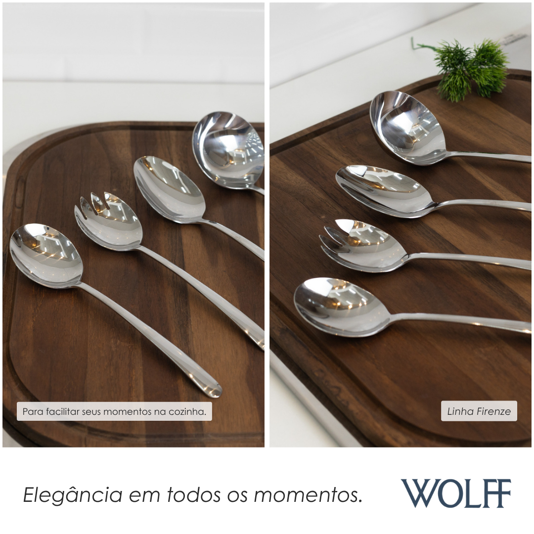 Conjunto 4 Talheres para Servir de Aço Inox Firenze - Wolff