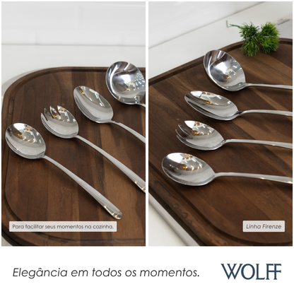 Conjunto 4 Talheres para Servir de Aço Inox Firenze - Wolff