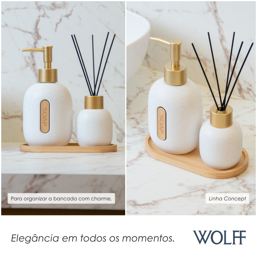 Conjunto 3 Peças para Banheiro Concept Branco Cerâmica - Wolff