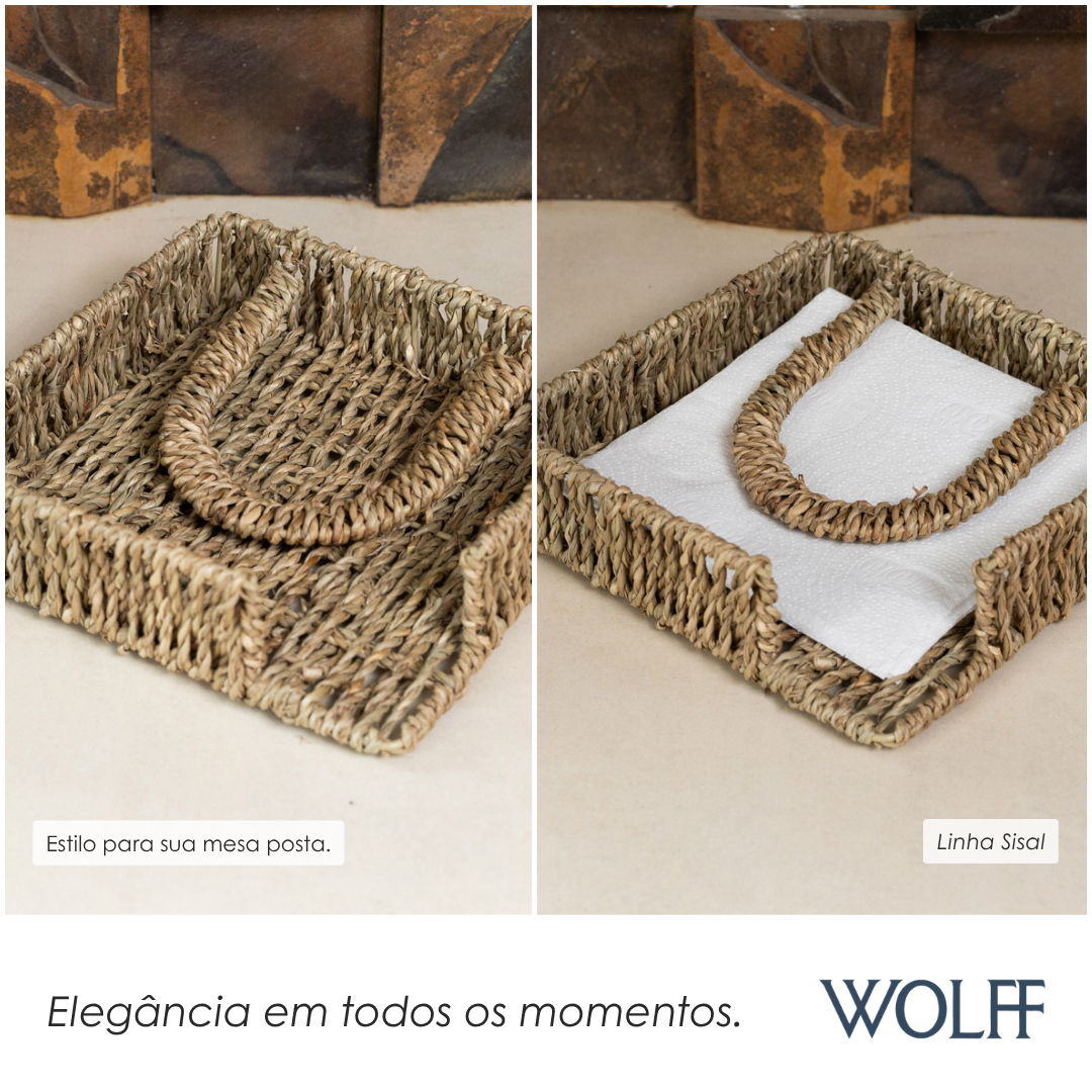 Porta Guardanapos de Sisal 20cm x 5cm - Wolff