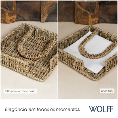 Porta Guardanapos de Sisal 20cm x 5cm - Wolff