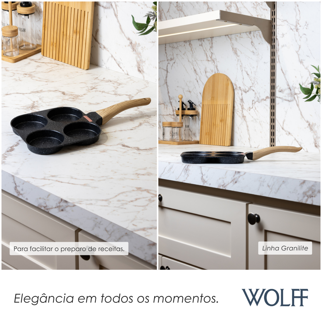 Frigideira de Indução com 4 Cavidades Granilite com Antiaderente - Wolff