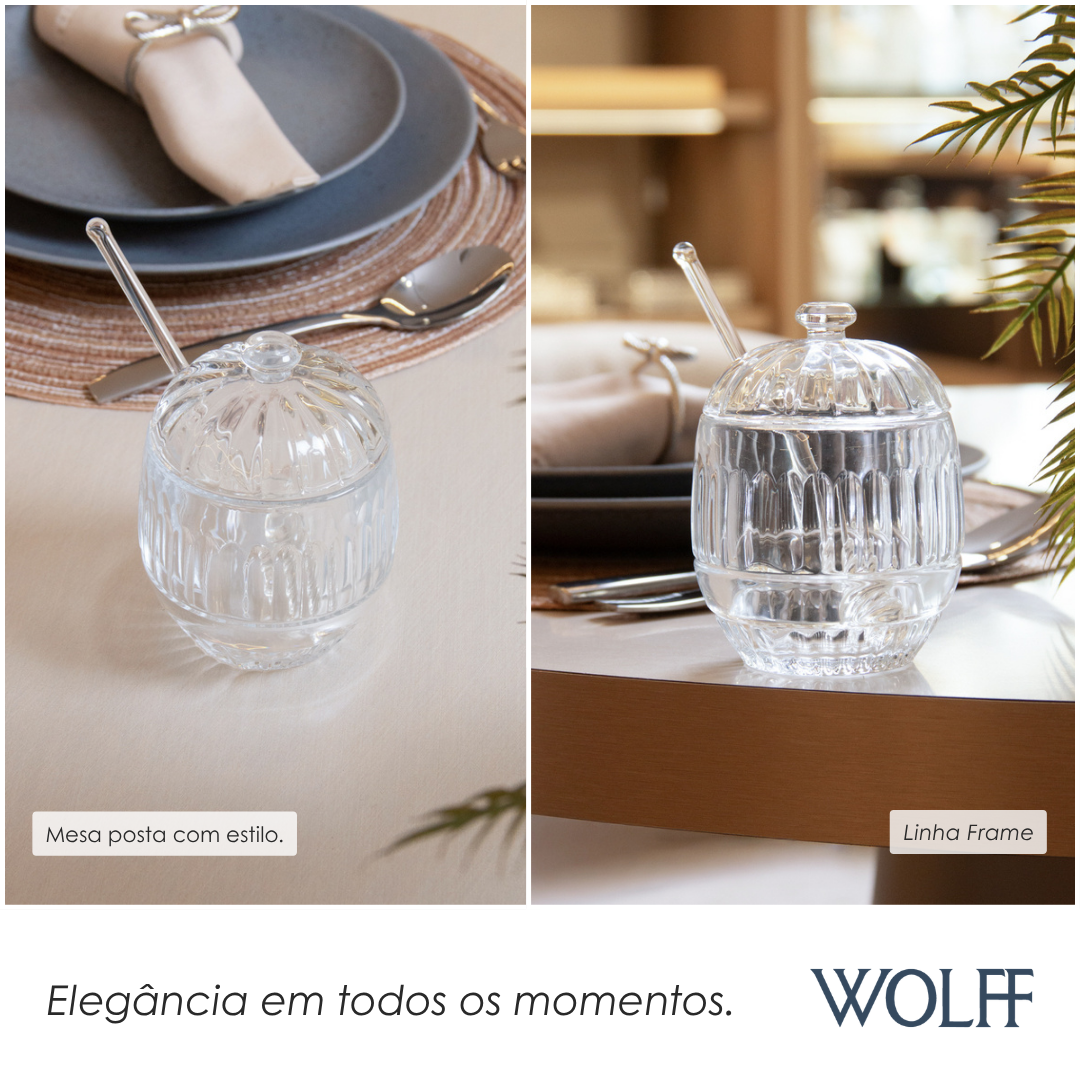 Meleira com Pegador Frame 7,5cm x 7,5cm x 11cm Cristal - Wolff