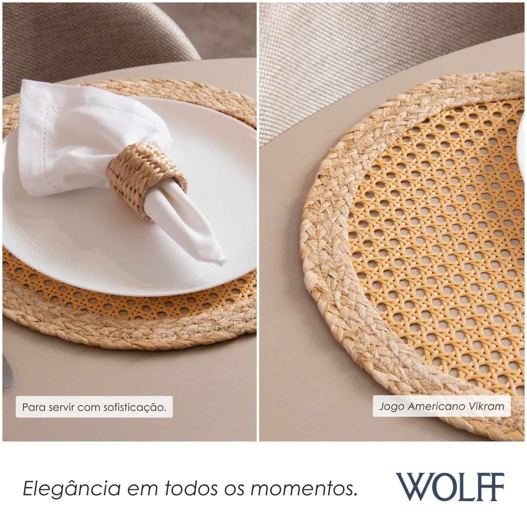 Lugar Americano Vikram 38cm Natural Polietileno - Wolff