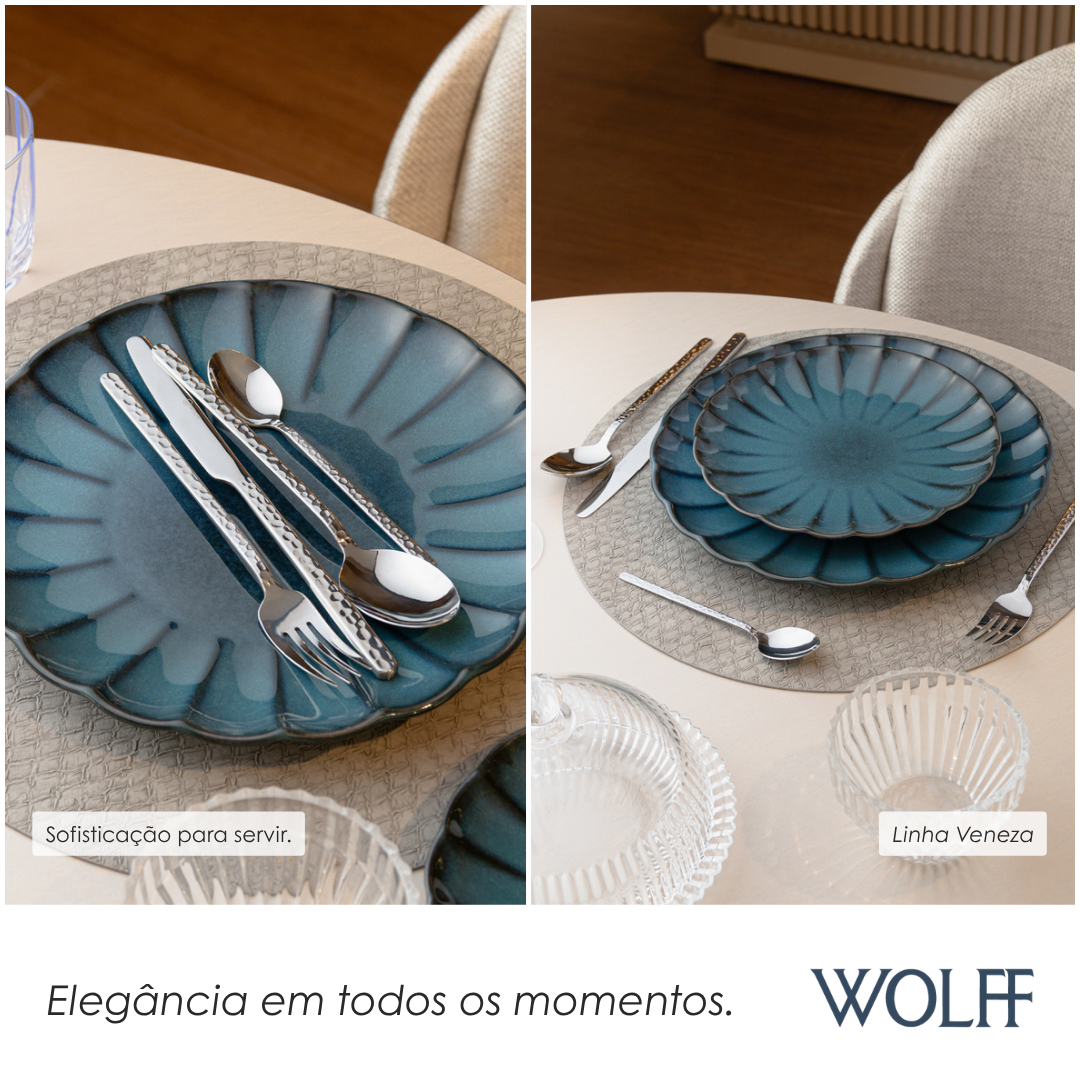 Faqueiro 16 Peças de Aço Inox Veneza - Wolff
