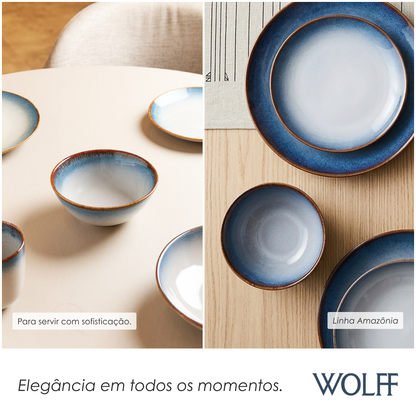 Bowl Amazônia 16cm x 6,5cm Azul Cerâmica - Wolff