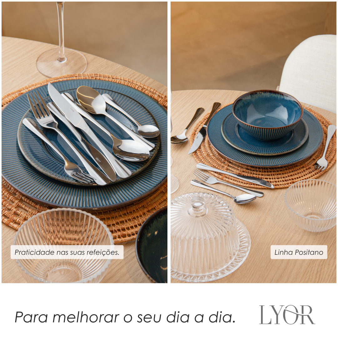 Garfo para Sobremesa Positano 16cm Aço Inox - Lyor