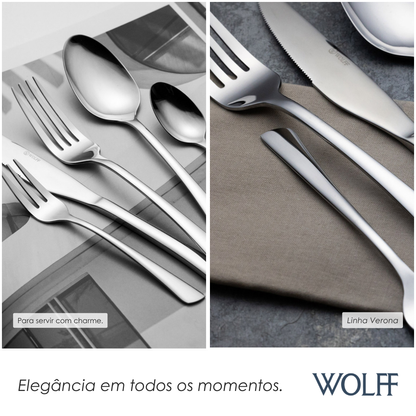Faqueiro 20 Peças de Aço Inox Verona - Wolff