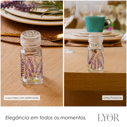 Conjunto 2 Porta Temperos Provence 70ml Vidro - Lyor
