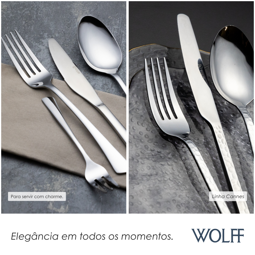 Faqueiro 30 Peças de Aço Inox Cannes - Wolff