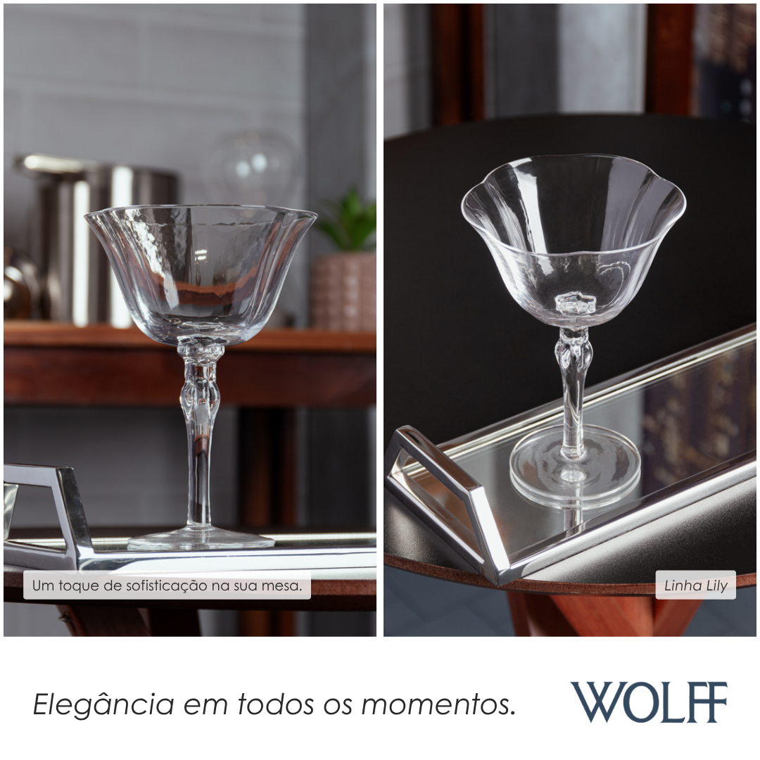 Conjunto 2 Taças Coupe Lily 300ml Vidro - Wolff