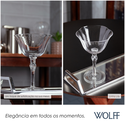 Conjunto 2 Taças Coupe Lily 300ml Vidro - Wolff