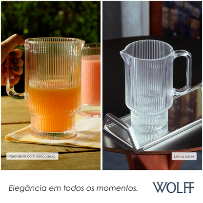 Jarra de Cristal Lines 900ml - Wolff