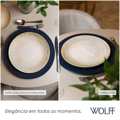 Prato Raso Maréa 25cm Off White Cerâmica - Wolff