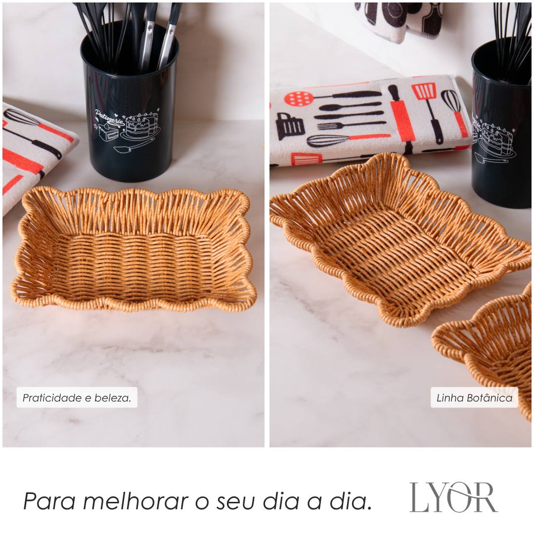 Cesta Botânica 23cm x 17cm x 5cm Rattan - Lyor