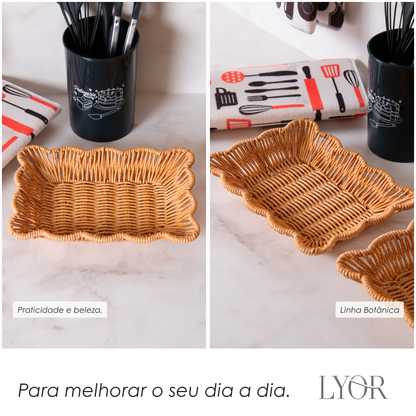 Cesta Botânica 23cm x 17cm x 5cm Rattan - Lyor