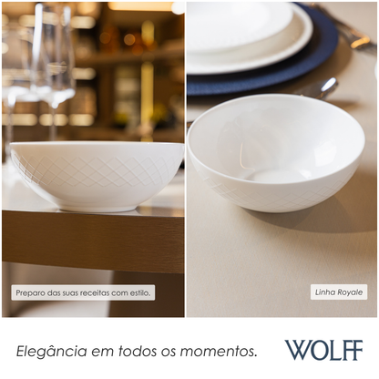 Bowl Royale 580ml Branco Opalino - Wolff